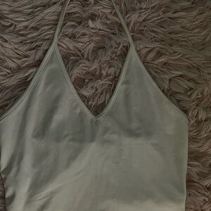 SHEIN Cream V-Neck Spaghetti Strap Cami